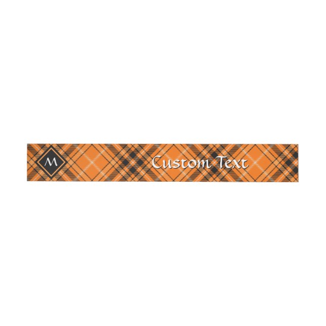 Bande Pour Adresse Tartan orange d'Halloween (Individual)
