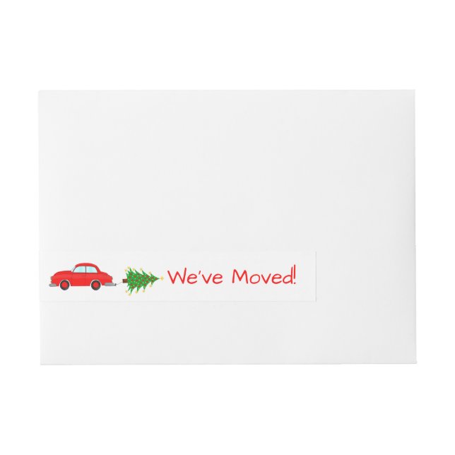 Bande Pour Adresse We've Moved Car and tree Christmas (Devant)