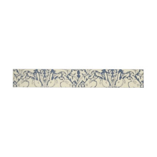 Bande Pour Adresse William Morris, gris bleu, motif, Art nouveau, vin