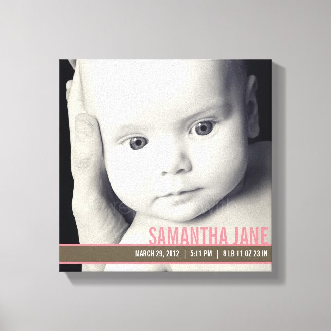 Bande précieuse toile de pépinière - rose (Recto)