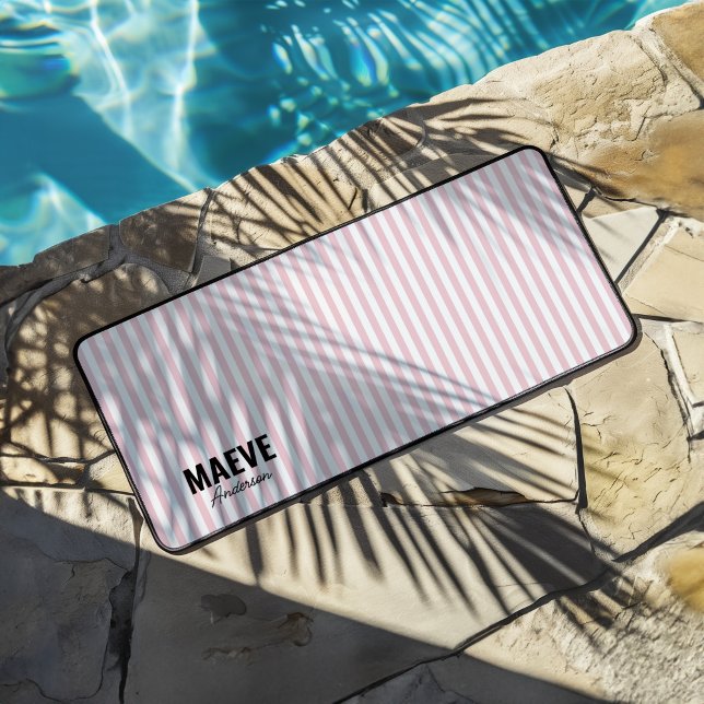 Bande rose et blanc personnalisées moderne élégant (Créateur téléchargé)