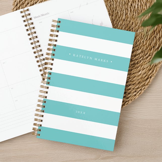 Bande Turquoise et blanche personnalisée (Créateur téléchargé)