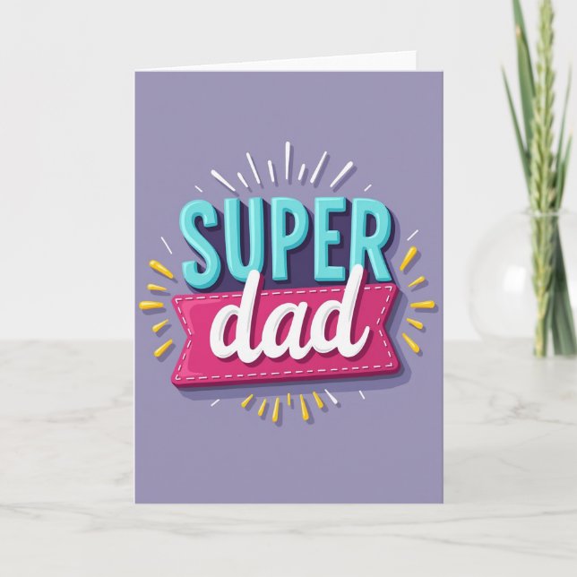 Bandeau Carte Super Papa Aqua (Devant)