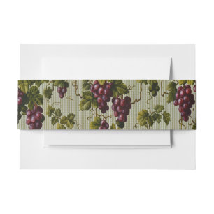 Bandeau De Faire-part 1900 Raisins Vintages Fruits Botanique