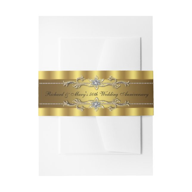 Bandeau De Faire-part 50e anniversaire de mariage (Devant example)