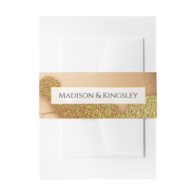 Bandeau De Faire-part Abstrait de corail moderne 💡 Mariage d'huile d'en (Devant example)