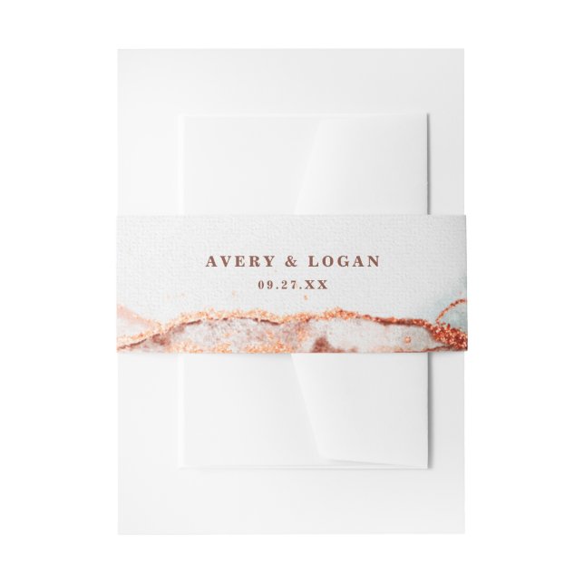 Bandeau De Faire-part Abstrait moderne Terra Cotta Mariage de automne (Devant example)