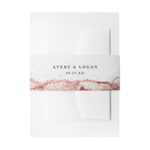 Bandeau De Faire-part Abstrait moderne Terra Rosa Mariage rose