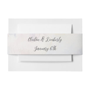 Bandeau De Faire-part Adara Élégant Bandeaux de Ventre pour Invitations