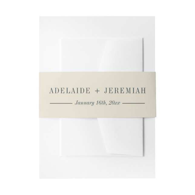 Bandeau De Faire-part Adelaide | Couleurs courbes | Mariage (Devant example)