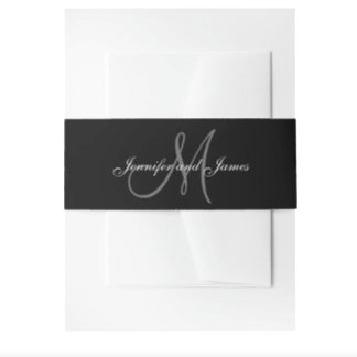 Bandeau De Faire-part Affaire noir et blanc | Groupe de ventre Mariage