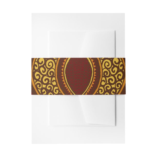 Bandeau De Faire-part African Ankara Maroon Floral Belly Band (Devant example)