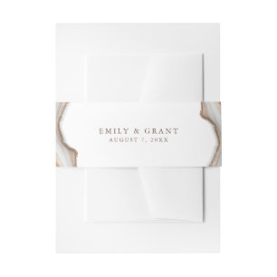 Bandeau De Faire-part Agate Stone Marbre Invitation Bande de ventre