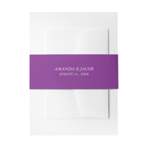Bandeau De Faire-part Alliance de grossesse personnalisée violet uni pou