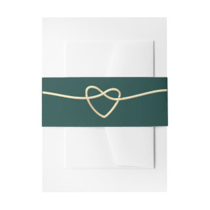 Bandeau De Faire-part Alliance de mariage vert émeraude