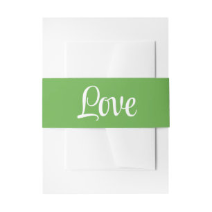 Bandeau De Faire-part Amour Minimaliste Élégant Mariage Vert Blanc