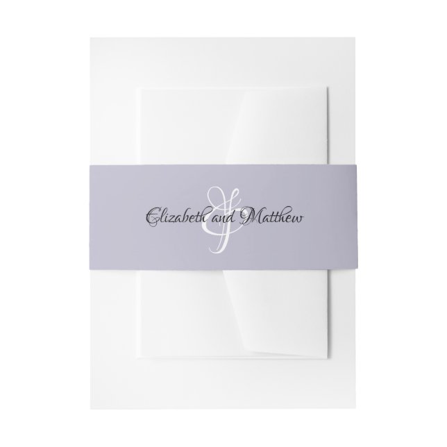 Bandeau De Faire-part Ampersand Mariage Noms Lavender (Devant example)