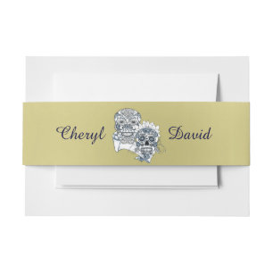 Bandeau De Faire-part Amusants Goth Sugar Skuls Conception de mariées et