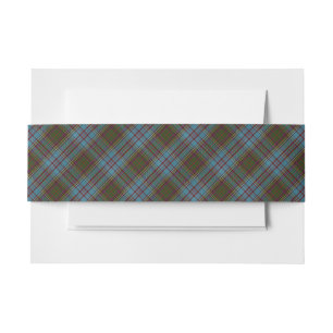 Bandeau De Faire-part Anderson Clan Tartan Plaid Motif Scottish