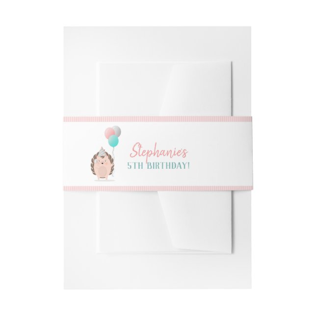 Bandeau De Faire-part Anniversaire du Hérisson mignon (Devant example)
