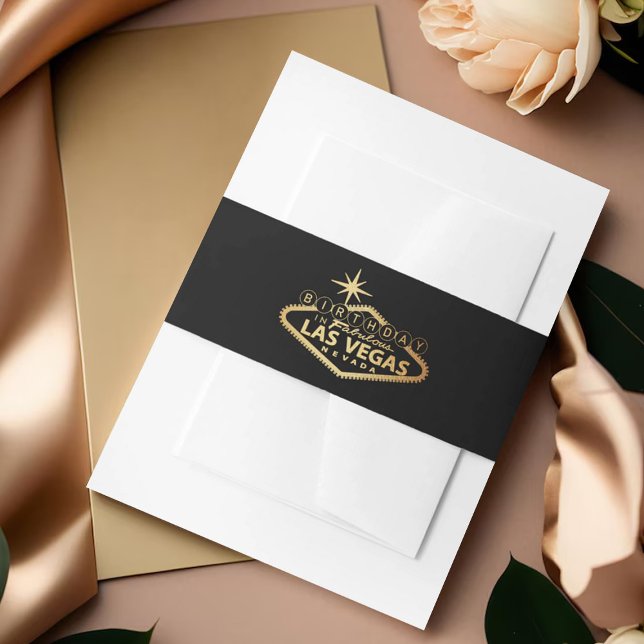 Bandeau De Faire-part Anniversaire élégant de Las Vegas (Créateur téléchargé)