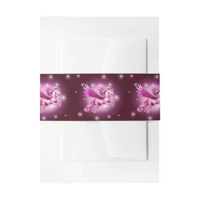 Bandeau De Faire-part Anniversaire Pink Pegasus Design Imaginaire (Devant example)