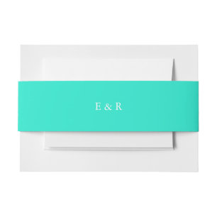 Bandeau De Faire-part Aqua Gift Box Solide Summer Party Color