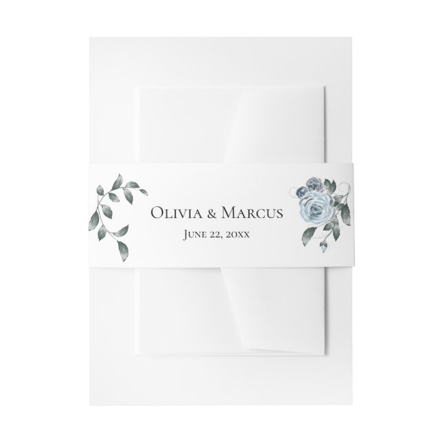 Bandeau De Faire-part Aquarelle bleu foncé (Devant example)