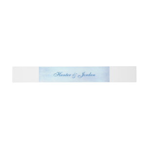 Bandeau De Faire-part "Aquarelle bleue" Bandes de ventre personnalisées