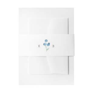 Bandeau De Faire-part Aquarelle Blueberry Duo Mariage de fruits