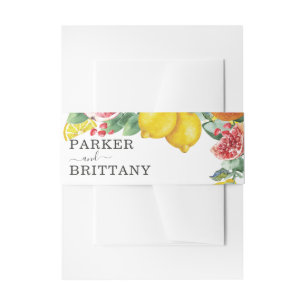 Bandeau De Faire-part Aquarelle Citrus Mariage botanique Personnalisé