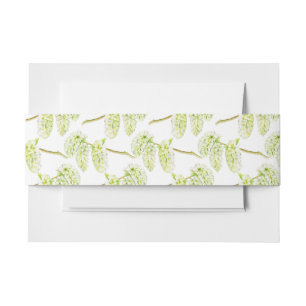 Bandeau De Faire-part Aquarelle de printemps de saule vert