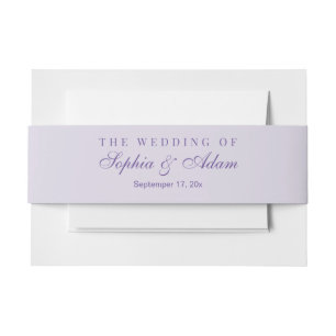 Bandeau De Faire-part Aquarelle dorée Lavande Florale