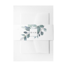 Aquarelle Eucalyptus Bloom Invitation Bande de ven