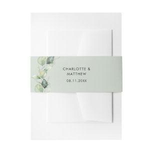 Bandeau De Faire-part Aquarelle Eucalyptus Mariage botanique