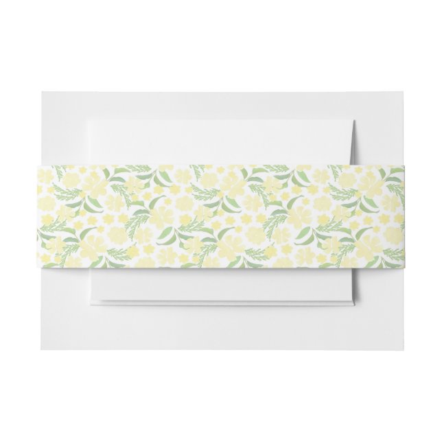 Bandeau De Faire-part Aquarelle Fleur Jaune (Devant Example)