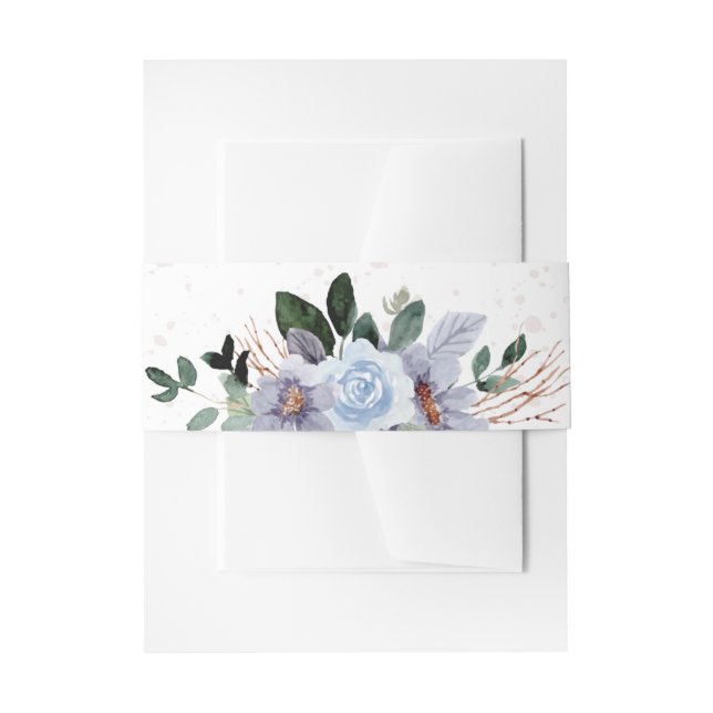 Bandeau De Faire-part Aquarelle Fleurs pourpres (Devant example)