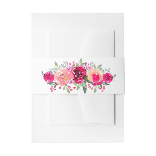 Bandeau De Faire-part Aquarelle Fleurs roses