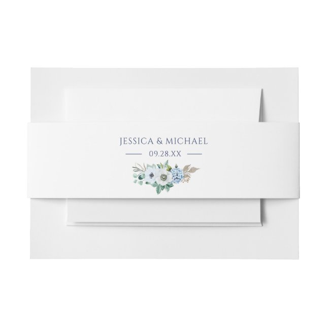 Bandeau De Faire-part Aquarelle Floral Élégant Mariage de bouquet d'aném (Devant Example)