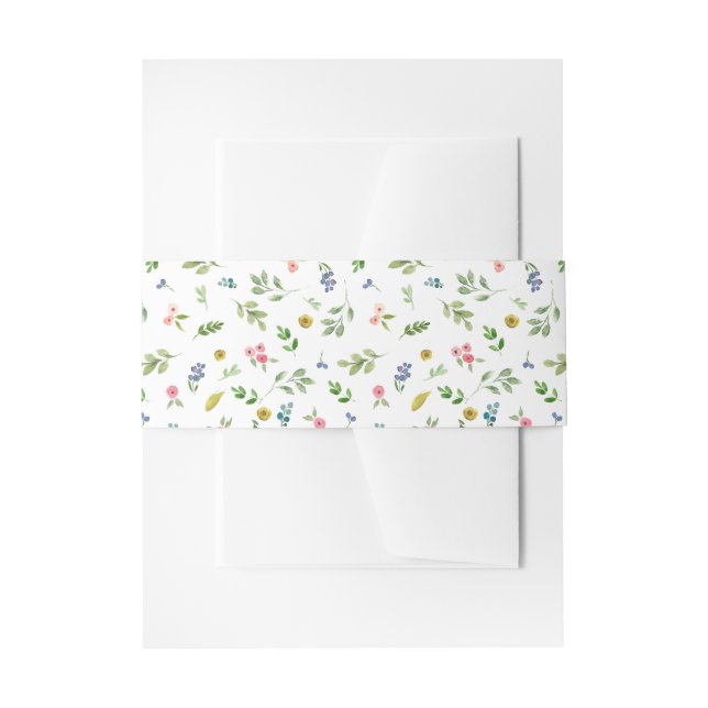 Bandeau De Faire-part Aquarelle Floral Garden Elegance Mariage (Devant example)