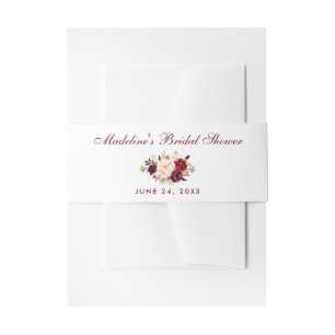Bandeau De Faire-part Aquarelle florale Fête des mariées Bourgogne