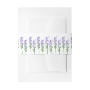 Bandeau De Faire-part Aquarelle Lavande française en blanc