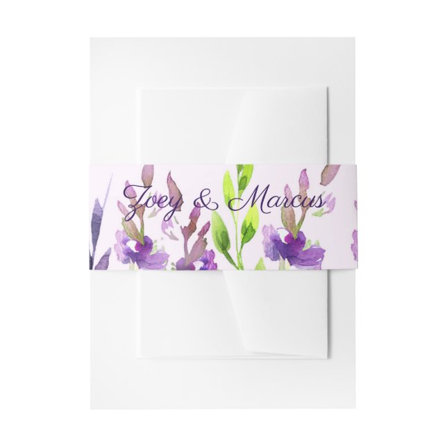 Bandeau De Faire-part Aquarelle lavande violette (Devant example)