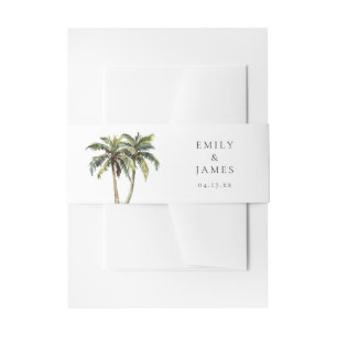 Bandeau De Faire-part Aquarelle moderne Mariage de plage tropicale