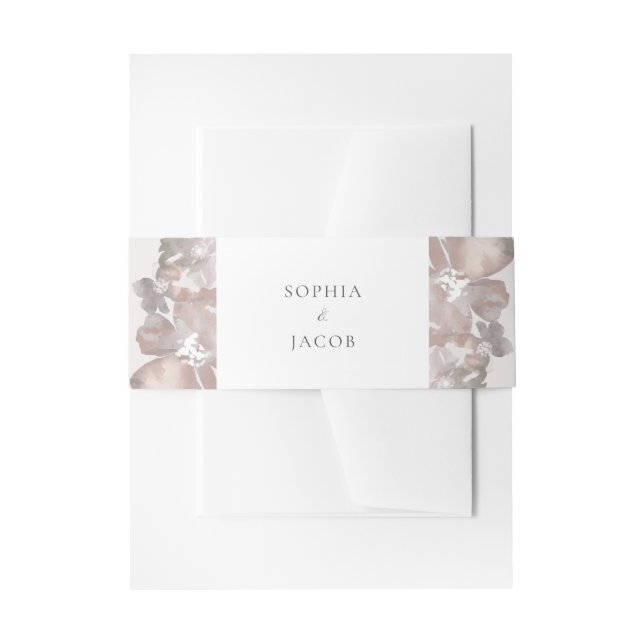 Bandeau De Faire-part Aquarelle Romance Invitation Bande Belly (Devant example)