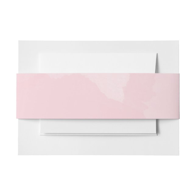 Bandeau De Faire-part Aquarelle rose moderne Mariage Bande de ventre (Devant Example)