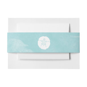 Bandeau De Faire-part Aquarelle Sable Dollar Bande de ventre