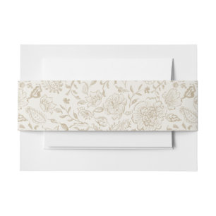 Bandeau De Faire-part Aquarelle Vintage florale esquissée