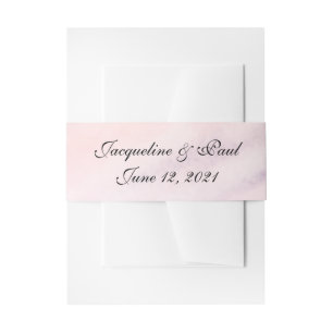 Bandeau De Faire-part Aquarelle violette Florale Mariage Bandes du ventr