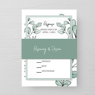 Bandeau De Faire-part Aquarelle Whimsical Eucalyptus Mariage